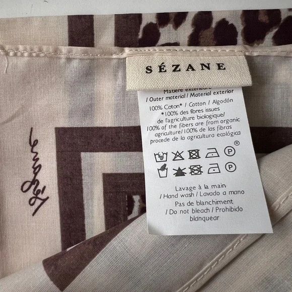 Sézane Gaston Leopard Print Scarf Organic Cotton Bandana Neckerchief - Picture 4 of 4